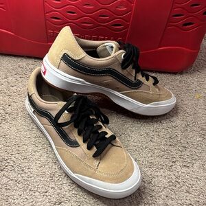Vans Men's Tan and Black Sneakers